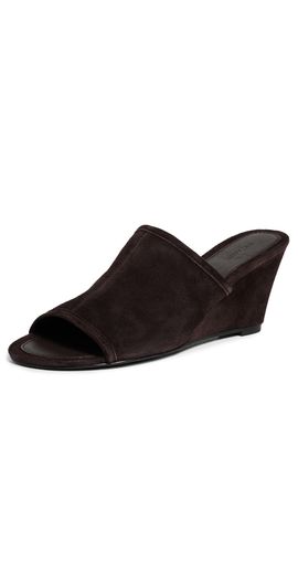 St. Agni St. Agni Suede Bandeau Wedges Coffee