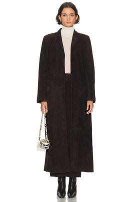 St. Agni St. Agni Suede Tailored Coat