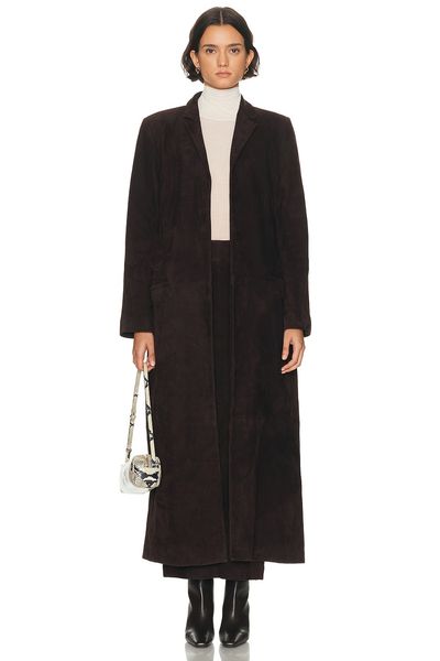 St. Agni St. Agni Suede Tailored Coat