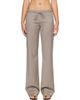 St. Agni St. Agni Taupe 90s Wool Rouleau Minimal Trousers - 1