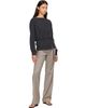 St. Agni St. Agni Taupe 90s Wool Rouleau Minimal Trousers - 4