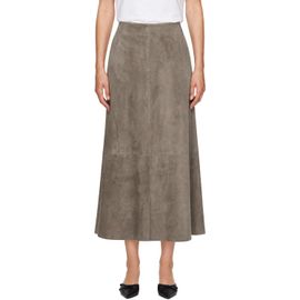 St. Agni St. Agni Taupe Suede Circle Maxi Skirt