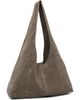 St. Agni St. Agni Taupe Suede Soft Bag - 3