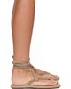St. Agni St. Agni Taupe Suede Tie Up Sandals - 1