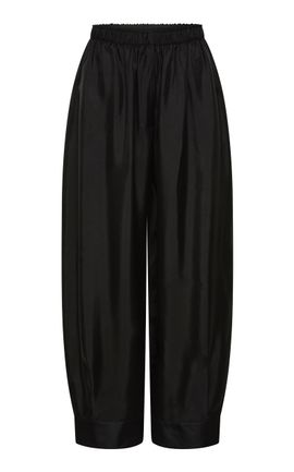 St. Agni St. Agni Twill Cuffed Silk Balloon Leg Pants