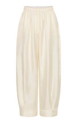 St. Agni St. Agni Twill Silk Balloon Leg Pants