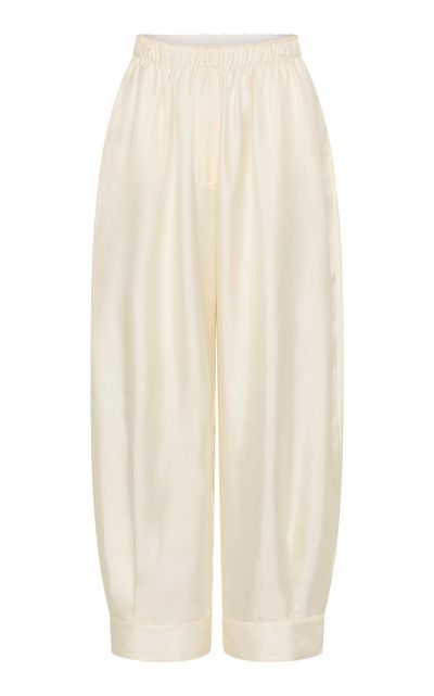 St. Agni St. Agni Twill Silk Balloon Leg Pants