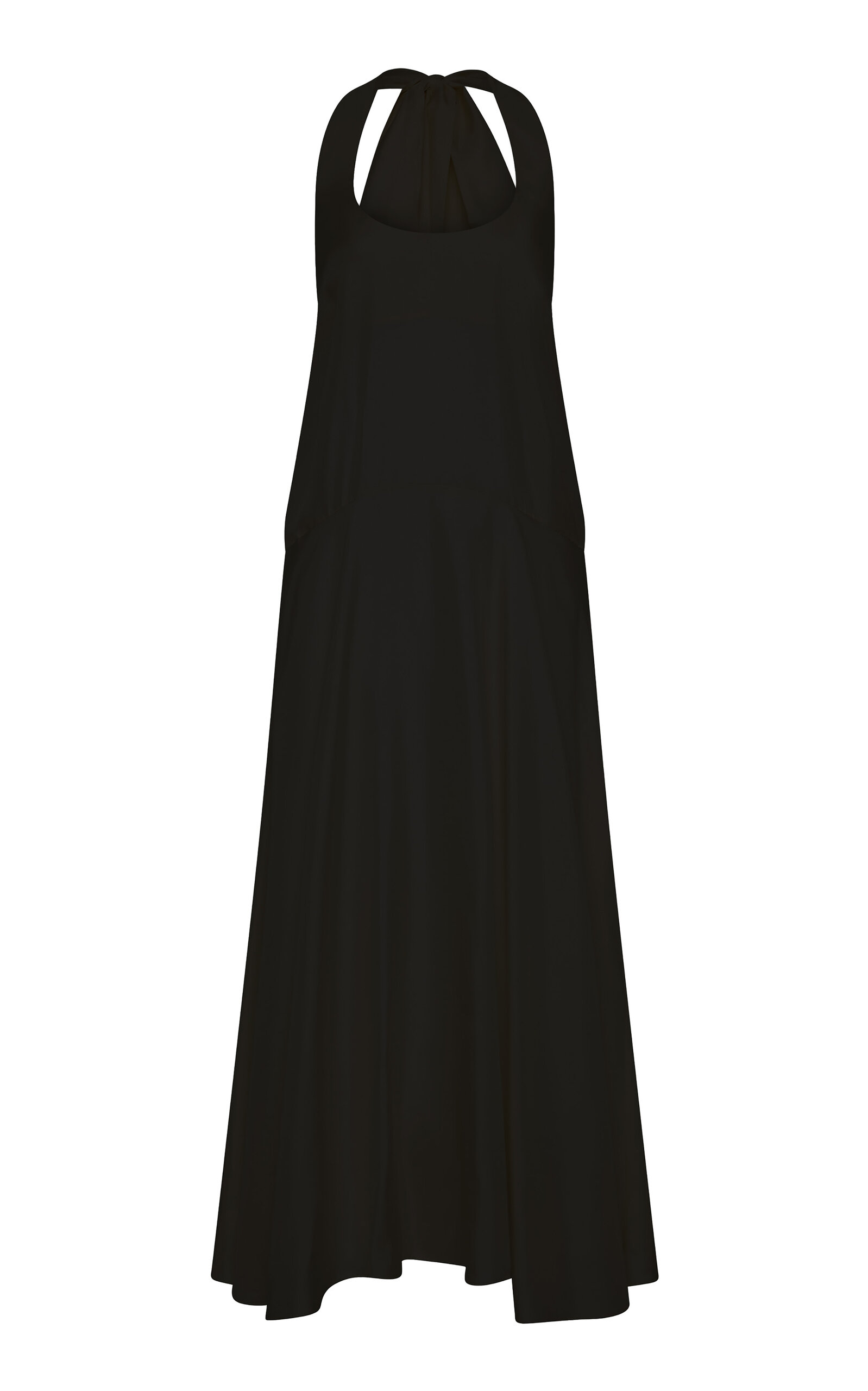 St. Agni St. Agni Twill Tassel Silk Halter Dress