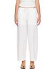 St. Agni St. Agni White Fine Rouleau Crop Trousers - 1
