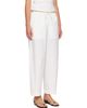 St. Agni St. Agni White Fine Rouleau Crop Trousers - 2