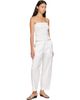 St. Agni St. Agni White Fine Rouleau Crop Trousers - 4