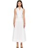 St. Agni St. Agni White Halter Circle Hem Midi Dress - 1