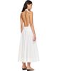 St. Agni St. Agni White Halter Circle Hem Midi Dress - 3