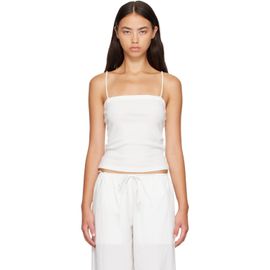 St. Agni St. Agni White Organic Cotton Square Neck Camisole