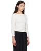 St. Agni St. Agni White Soft Jersey Ballerina Long Sleeve T-shirt - 2