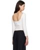 St. Agni St. Agni White Soft Jersey Ballerina Long Sleeve T-shirt - 3
