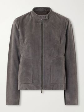 ST. AGNI Suede biker jacket