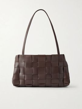 ST. AGNI Woven leather shoulder bag