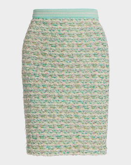St. John Bouclé Tweed Pencil Skirt