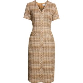 ST. JOHN ST. JOHN Artisanal Weave Tweed Midi Dress
