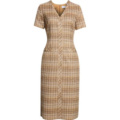 ST. JOHN ST. JOHN Artisanal Weave Tweed Midi Dress
