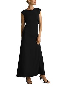 St. John St. John Cap Sleeve Maxi Dress