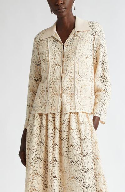 ST. JOHN ST. JOHN Floral Guipure Lace Jacket