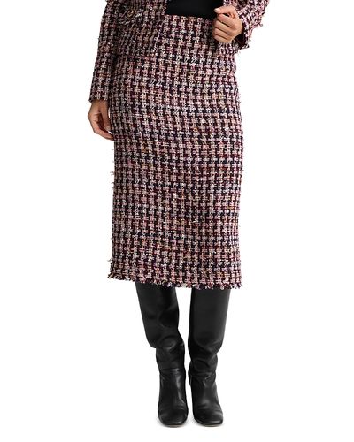 St. John St. John Houndstooth Tweed Pencil Skirt
