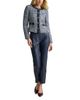 St. John St. John Leather Trim Tweed Jacket - 4