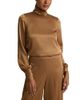 St. John St. John Long Sleeve Satin Turtleneck Top - 1