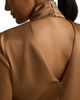 St. John St. John Long Sleeve Satin Turtleneck Top - 3