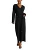 St. John St. John Long Sleeve Tie Waist Maxi Dress - 2