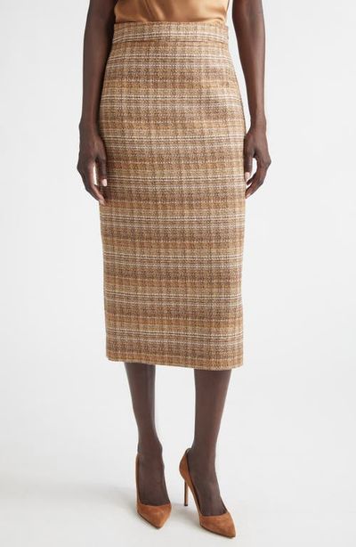 ST. JOHN ST. JOHN Margo Gilded Tweed Pencil Skirt