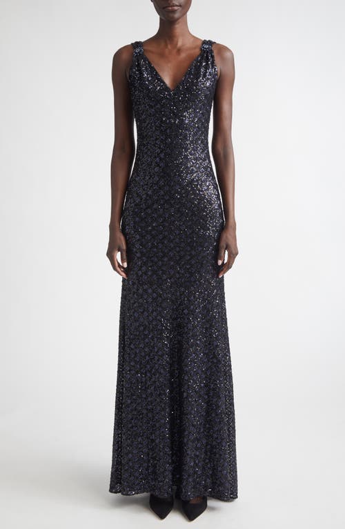 ST. JOHN ST. JOHN Metallic Shimmer Gown