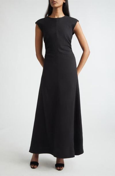 ST. JOHN ST. JOHN Mira Stretch Linen Blend Twill Dress