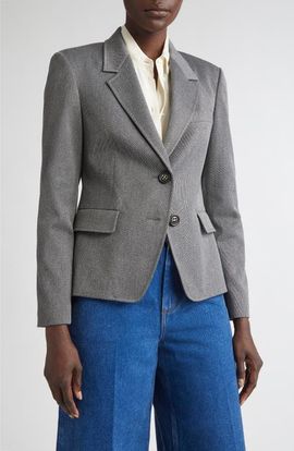 ST. JOHN ST. JOHN Mélange Stretch Twill Jacket