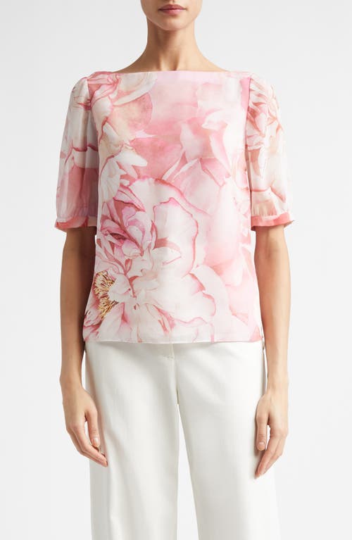ST. JOHN ST. JOHN Monique Le Jardin Print Georgette Top