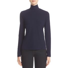 ST. JOHN ST. JOHN Nuda Fine Jersey Turtleneck Top