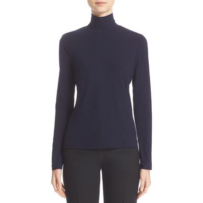 ST. JOHN ST. JOHN Nuda Fine Jersey Turtleneck Top
