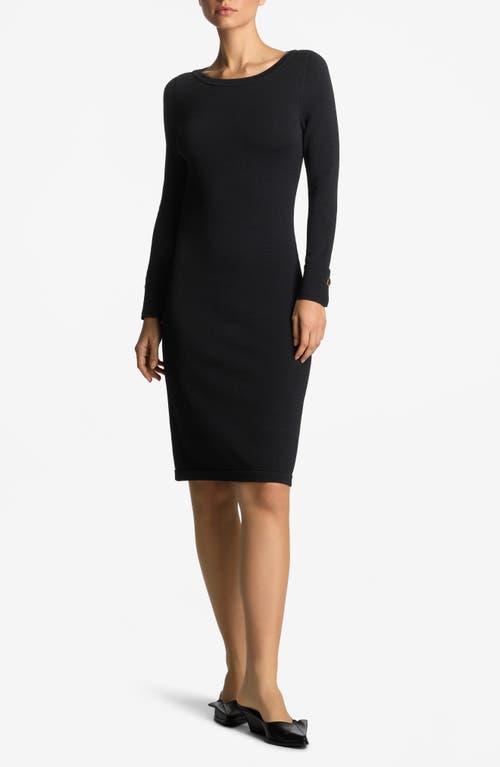 ST. JOHN ST. JOHN Santiago Knit Long Sleeve Sweater Dress