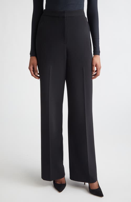 ST. JOHN ST. JOHN Stretch Linen Blend Twill Wide Leg Pants