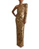 St. John St. John Stretch Sequin One Shoulder Gown - 2