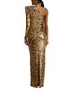 St. John St. John Stretch Sequin One Shoulder Gown - 4