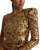 St. John St. John Stretch Sequin One Shoulder Gown - 5