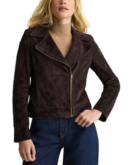 St. John St. John Suede Biker Jacket