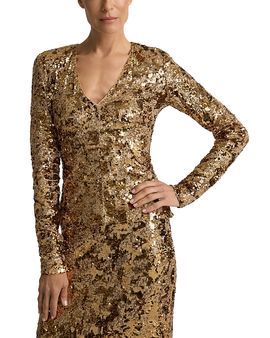 St. John St. John V Neck Sequin Top