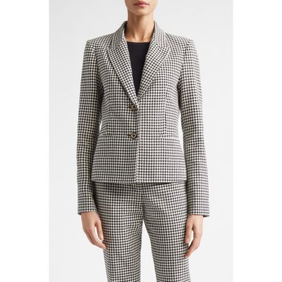ST. JOHN ST. JOHN Vichy Houndstooth Cotton Blend Jacket