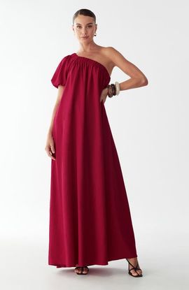 emily maxi dress red The Emilia Dress – Red | Tie-Shoulder Maxi