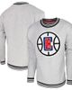 Stadium Essentials Men's Stadium Essentials Heather Gray LA Clippers Club Level Pullover Sweatshirt  - 1