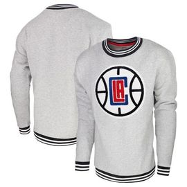 Stadium Essentials Men's Stadium Essentials Heather Gray LA Clippers Club Level Pullover Sweatshirt 